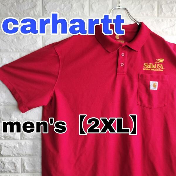 B677【carhartt】半袖ポロシャツ【メンズ2XL】