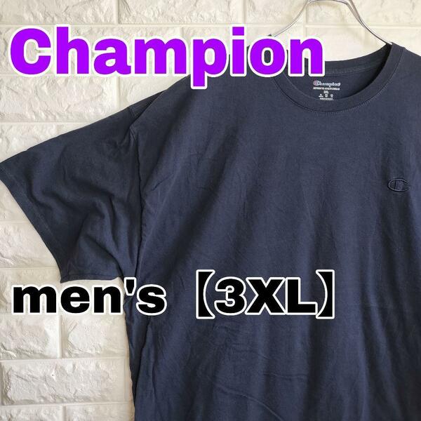 B712【Champion】半袖Tシャツ【メンズ3XL】ネイビー