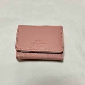 Harriss paris ハリス ピンク レディース 三つ折り 財布