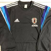 サッカー　日本代表　トレーニング　ウェア　シャツ　長袖　ピステ　JFA 練習着　プラクティスシャツ　adidas KIRIN_画像2