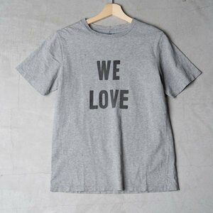 RON HERMAN DENIM ロンハーマンWE LOVE プリント　ダメージ加工　Tシャツ　グレー　S