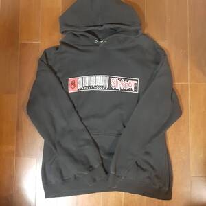 VINTAGE ビンテージ 激レア SLIPKNOT スリップノット パーカー HOODIE 黒 Lサイズ(XLくらい） バンドTシャツ 古着 METAL