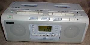 SONY CFD-W78 CD-R/RW AM-FM Stereo Double Cassette Corder 動作OK！ 2012年製 パールホワイト CD/AM-FM ダブル ラジカセ