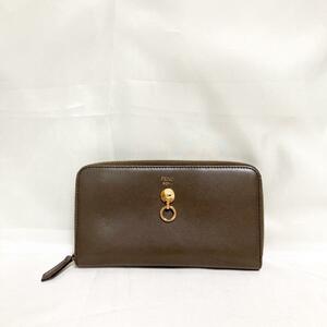 Красивые товары Fendi Viser Way Round Zenna Wallet Leather Brown