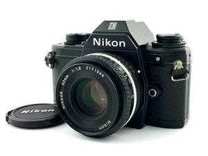 2E5★Nikon/ニコン★ EM + AI-S NIKKOR 50mm F1.8 フィルムカメラ MF 一眼レフ 標準単焦点レンズ