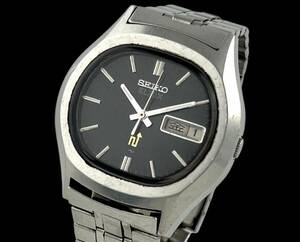 3T4★SEIKO/セイコー★ ELNIX エルニクス（0703-5001）デイデイト 黒文字盤 電磁テンプ 腕時計