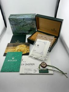 ROLEX ロレックス BOX 時計用 タグ 冊子 緑 グリーン 空箱 収納ケース 木箱 外箱 内箱 68.00.02 OYSTER【k3075-y177】