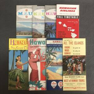 貴重 当時物 1960年頃 HAWAII ハワイ 旅行ガイド パンフレット アメリカ 古地図 ロードマップ パンフレット ガイドブック USA MAP