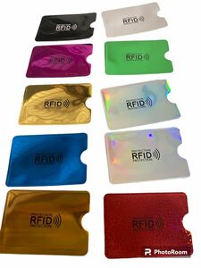 カードケース　RFID 磁気 スキミング防止　10枚セット　カラフル