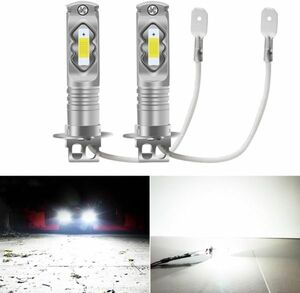 LED ヘッドライト フォグランプ 2個セット ホワイト H3 バルブ 12V/24V 72W 汎用 防水 長寿命 簡単装着 3000k 無極性 ETi 7035 A