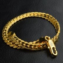 喜平ブレスレット メンズ ブレスレット 喜平　シルバー925 18KGOLD SILVER FILLED ブレスレット 18K ブレスレット ブレス 金_画像8