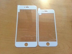 送料無料★新iPhone6s plus用 保護フルカバー強化ガラスフィルム白★在庫赤字処分