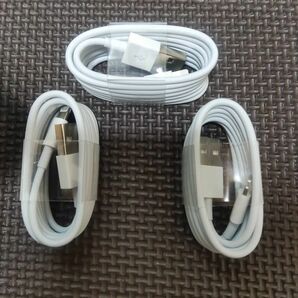3本入り 期間限定 純正品質 iPhone 充電ケーブル 充電器 コード lightning cable USBケーブル 長さ 約1M アイフォン充電 楕円形 送料無料の画像1