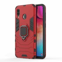 T在庫処分 赤 Galaxy A30 指リング付き ケース SCV43 スタンド 衝撃吸収 カバー ギャラクシー 本体保護 画面割れ 破損にくい 丈夫 サムセン_画像1