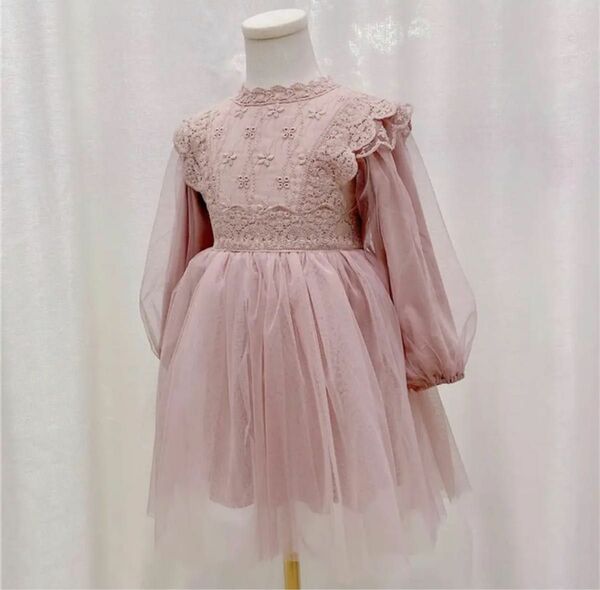 キッズ　ドレス　 発表会 衣装 チュール キッズドレス ドレス ピンク