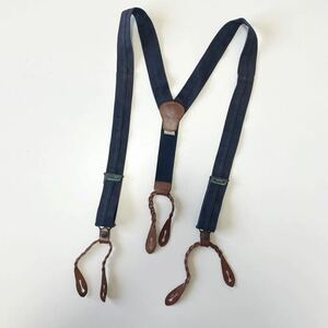 【希少】RRL “Cotton Twill Suspender” コットン サスペンダー ネイビー USN ミリタリー ベルト Ralph Lauren ヴィンテージ