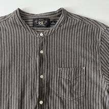 【希少】RRL “Black Striped Henry Shirt” M ヘンリー ネック プルオーバー シャツ カットソー ニット Ralph Lauren ヴィンテージ_画像1