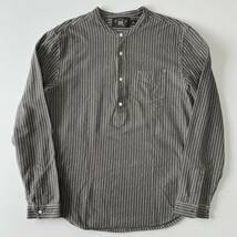 【希少】RRL “Black Striped Henry Shirt” M ヘンリー ネック プルオーバー シャツ カットソー ニット Ralph Lauren ヴィンテージ_画像4