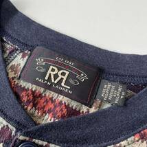 【未使用】RRL “Fair Isle Jacquard Henley” S フェアアイル ジャガード ニット ヘンリーネック シャツ Ralph Lauren ヴィンテージ_画像6