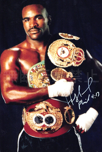 ☆SALE☆ イベンダー・ホリフィールド 直筆サインフォト ボクシング Evander Holyfield