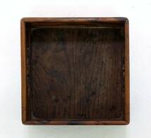 木製 厚さ7mm 黒柿 無垢 透かし彫り 整理収納 小箱 煙草盆 幅16.5cm_画像8