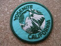 80s ヨセミテ国立公園YOSEMITEワッペン/NATIONAL PARKカリフォルニアVintage登山patchロゴ ビンテージ旅行アウトドア土産USAパッチ自然 D22_画像2
