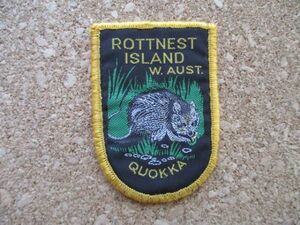 80s オーストラリア ロットネスト島ROTTNEST ISLAND W.AUST.クオッカQUOKKA ワッペン パッチ/ビンテージ旅行Voyager観光 土産AUSTRALIA