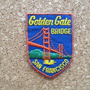 80s 米国製 SAN FRANCISCOサンフランシスコGOLDEN GATE BRIDGEビンテージPATCHESワッペン/ゴールデンゲートブリッジ金門橋PATCHパッチ D②の画像1