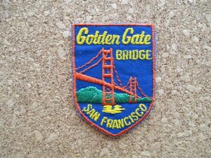 80s 米国製 SAN FRANCISCOサンフランシスコGOLDEN GATE BRIDGEビンテージPATCHESワッペン/ゴールデンゲートブリッジ金門橋PATCHパッチ D②