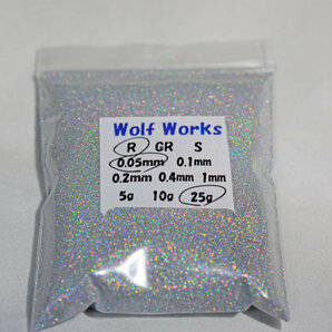【WOLF WORKS】レインボーラメフレーク 0.05mm 25g分★の画像2