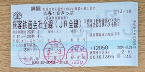 青春18きっぷ　青春18切符　2回分　返却無し即発送　送料無料