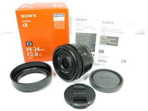 【 極上品 】SONY FE 24mmF2.8 G SEL24F28G 付属元箱一式 ソニー [管SO2499