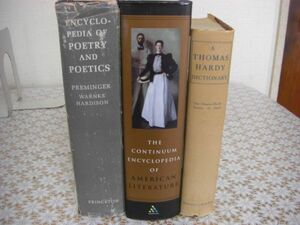 文学辞典洋書 3冊 Encyclopedia of American Literture、A Thomas Hardy Dictionary、Encyclo-Pedia of Poetry and Poetics C10