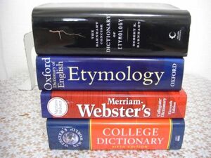 辞書洋書 4冊 Dictionary of Etymology、Merriam-Webster's、College Dictionary、Oxford English Etymology C8