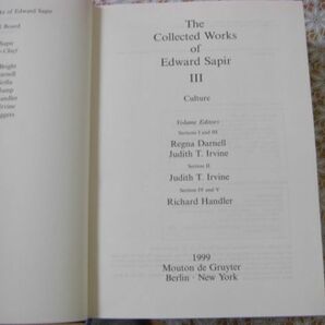 洋書 The collected works of Edward Sapir 7冊 エドワード・サピア 作品集 C4の画像6