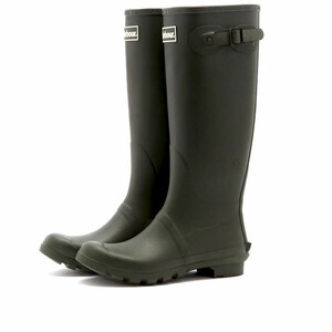  Barbour barbour Bab a-BEDE WILLIE bootwe Lynn ton boots olive olive UK8 Japan size 26.5cm rom and rear (before and after) rain boots new goods including carriage 