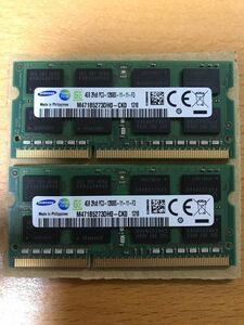 SAMSUNG M471B5273DH0-CK0 DDR3 1600 PC3-12800 (4GB×2枚 計8GB)