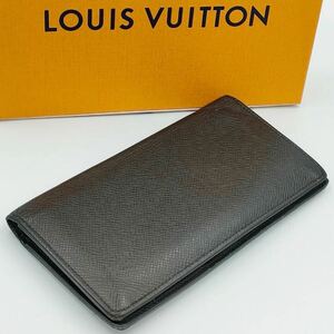 LOUIS VUITTON ルイヴィトン タイガ ポルトフォイユブラザ 黒 ブラック メンズ 長財布 ウォレット フランス製 