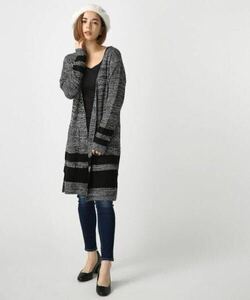 AZUL BY MOUSSY azur medium height knitted cardigan gray × black 