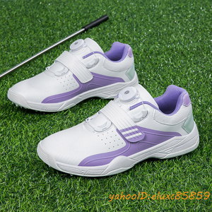  новый товар распродажа туфли для гольфа женский спортивные туфли спортивная обувь Fit чувство легкий спорт обувь эластичность .. скользить выдерживающий .23.5cm~28.5cm выбор лиловый 