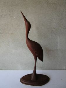 1970～80年代 ドイツ 木製の鳥のオブジェ 35cmH ハンドカーヴィング /ウェグナー/カイボイスン/アアルト