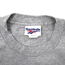 REEBOK ビッグサイズ ロゴプリントTシャツ L グレー コットン ベクターロゴ 90年代 USA製 未使用品_画像4