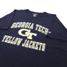 CHAMPION カレッジプリントTシャツ XL ネイビー コットン GEORGIA TECH ニカラグア製_画像5