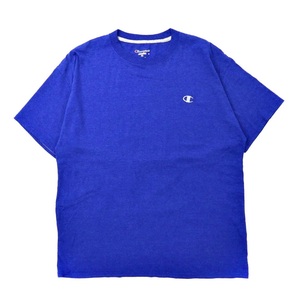 CHAMPION ビッグサイズ ワンポイントロゴTシャツ 2XL ブルー コットン ホンジュラス製