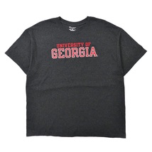 CHAMPION ビッグサイズ カレッジプリントTシャツ XL グレー コットン UNIVERSITY OF GEORGIA ホンジュラス製_画像1