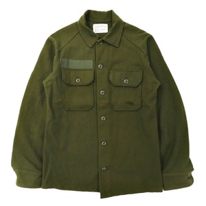 US.ARMY メルトン フィールドシャツ S カーキ ウール DALE FASHIONS社製 DSA100-77-C-1554 70年代 USA製