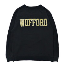 JANSPORT カレッジプリントスウェット M ブラック コットン 裏起毛 WOFFORD COLLEGE_画像1