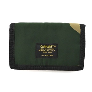 CARHARTT 3つ折り財布 カーキ カモフラ ナイロン ASHTON WALLET