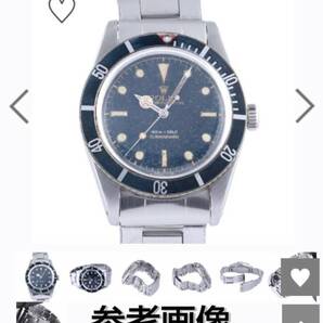 ビンテージTUDOR ８ｍｍデカリューズ ノンガード 007ボンドモデル 小薔薇サブマリーナ OH済 7924 赤TOPベゼル 5連ジュビリーベルトおまけ付の画像10