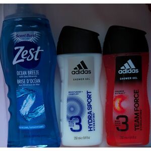 ゼストZest　ボディソープ　オーシャンブリーズ　Adidasアディダス3in1 シャワージェル　チームフォース　ハイドラスポーツ